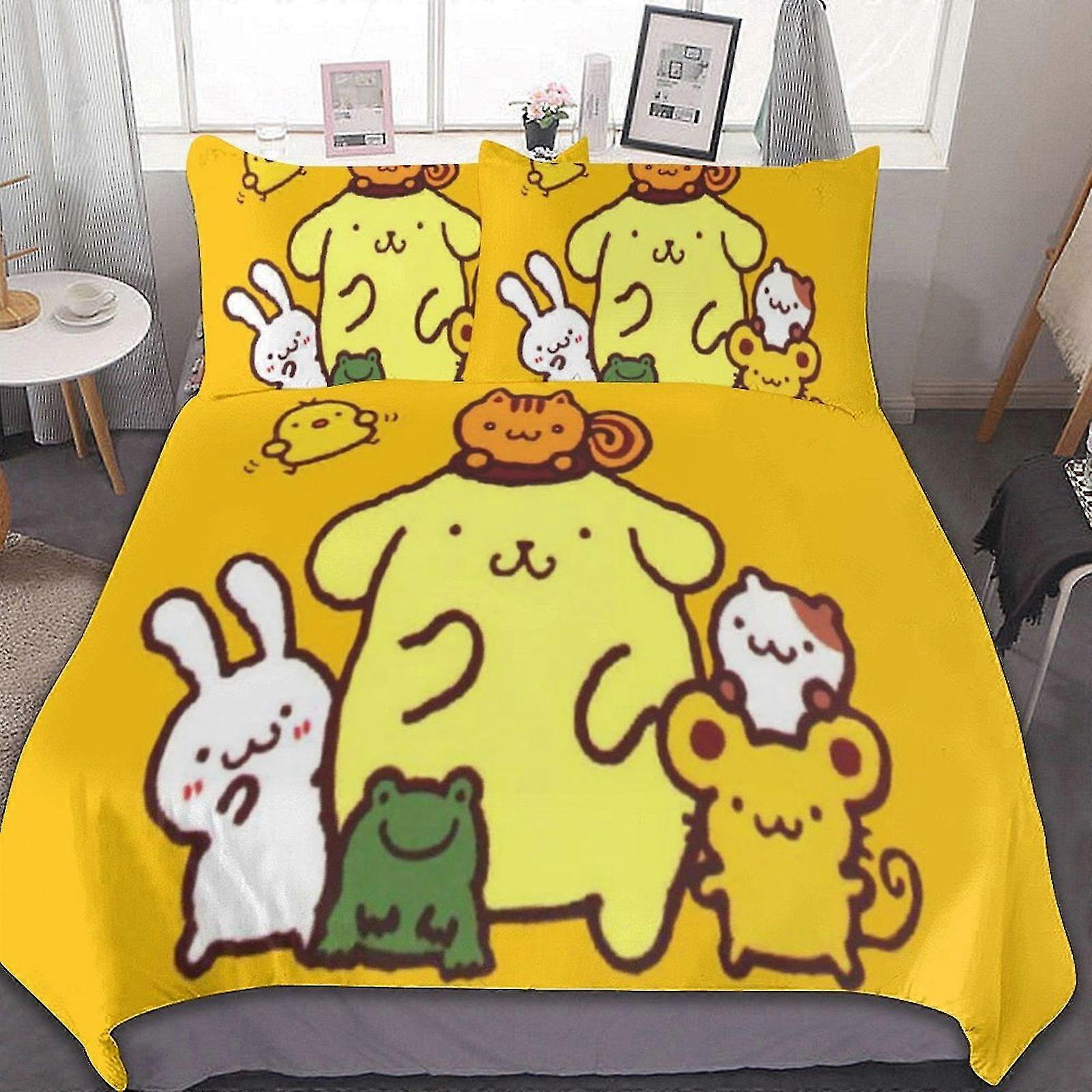 Lightweight 3 Piece Comforter Set with 3D Printed Microfiber Bedding, Suitable for Kids