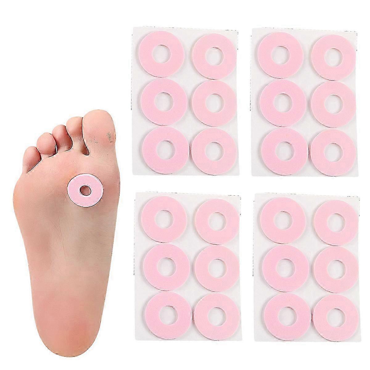 24-Count Soft Foam Callus Cushions - Round Waterproof Toe & Foot Protector Pads for High Heels & Comfort Relief
