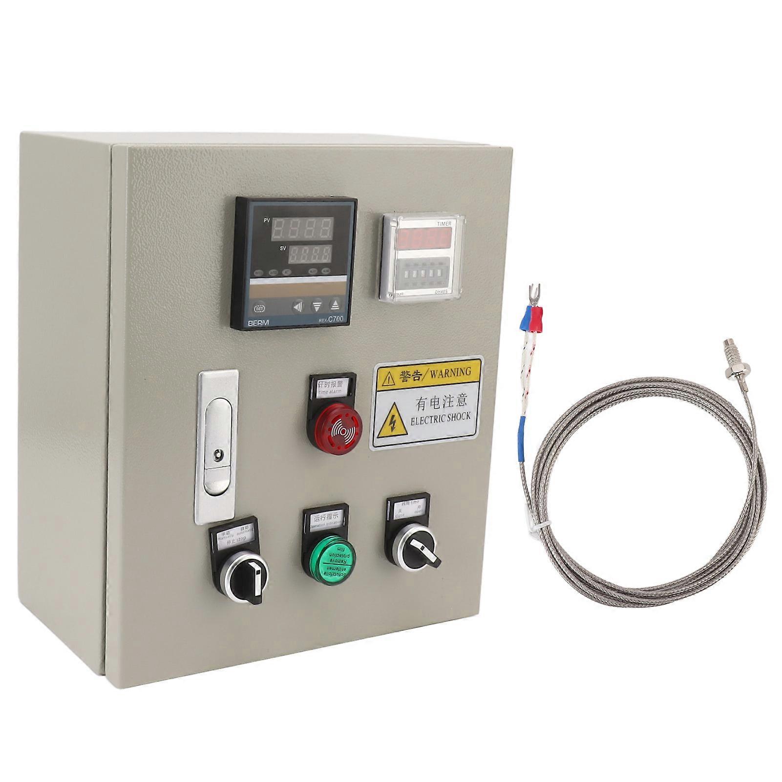 PID Temperature Controller Smart Thermostat Control Box with Thermocouple 3 Phase 7.5KW 380VAC