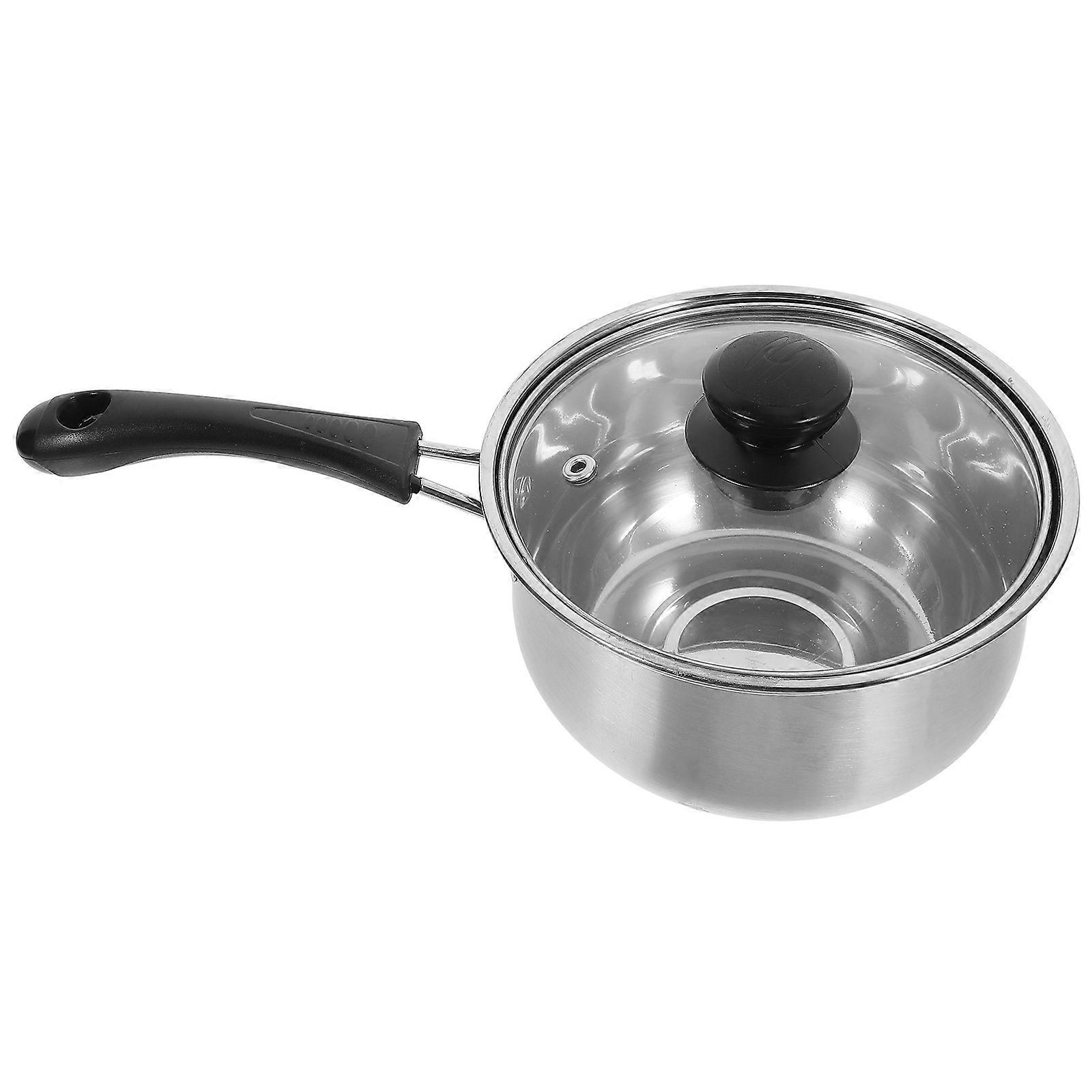 Stainless Steel Kitchen Nonstick Pot for Making Soup Milk and Vegetables Silver