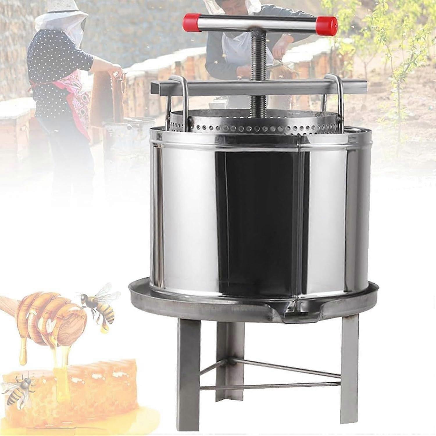 Honey Press Beeswax Extractor, Stainless Steel, With Filter Bag, For Wine, Honey And Juice Making