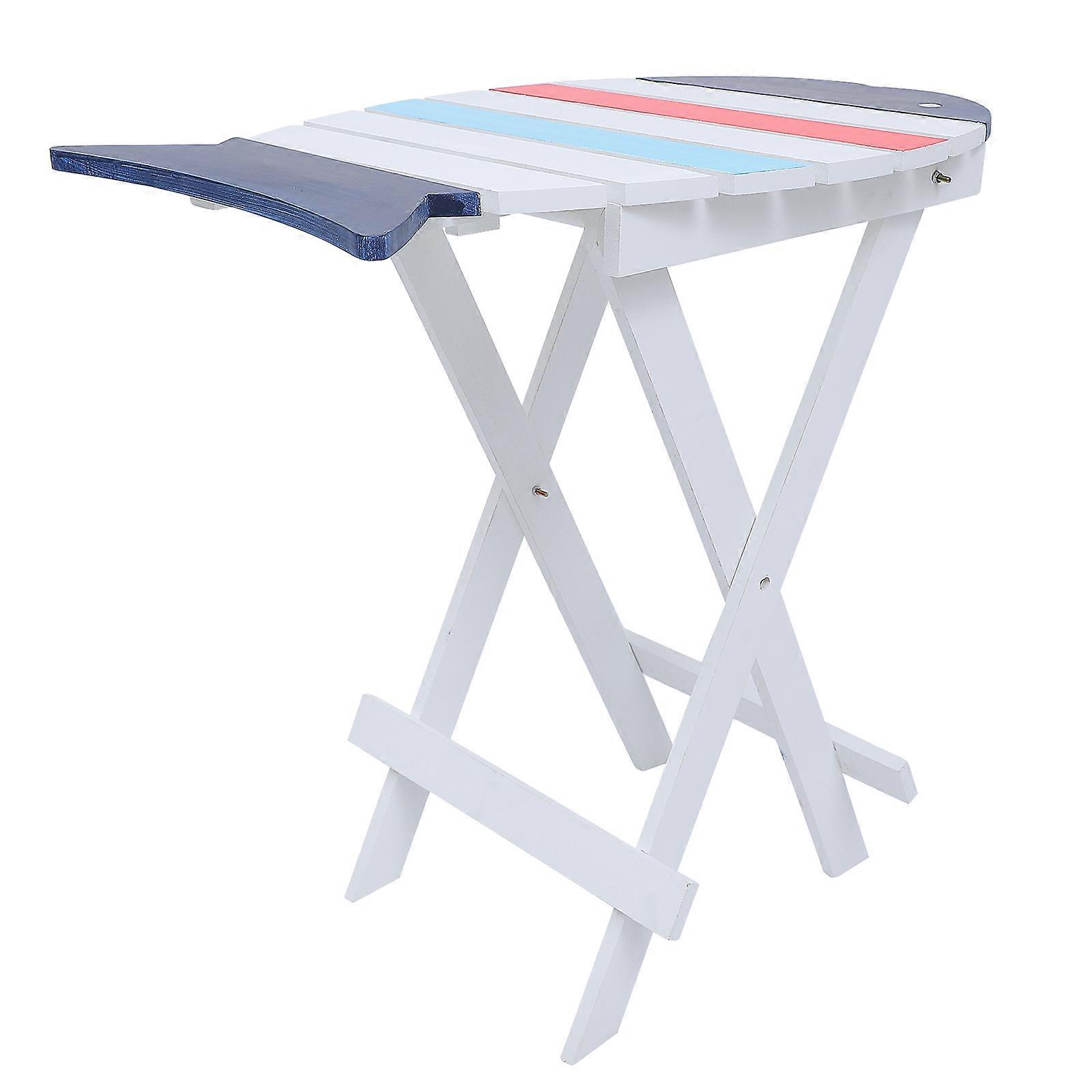 Small Folding Table Portable Wood Table for Outdoor Camping 61X59X38CM Space-saving 1Set