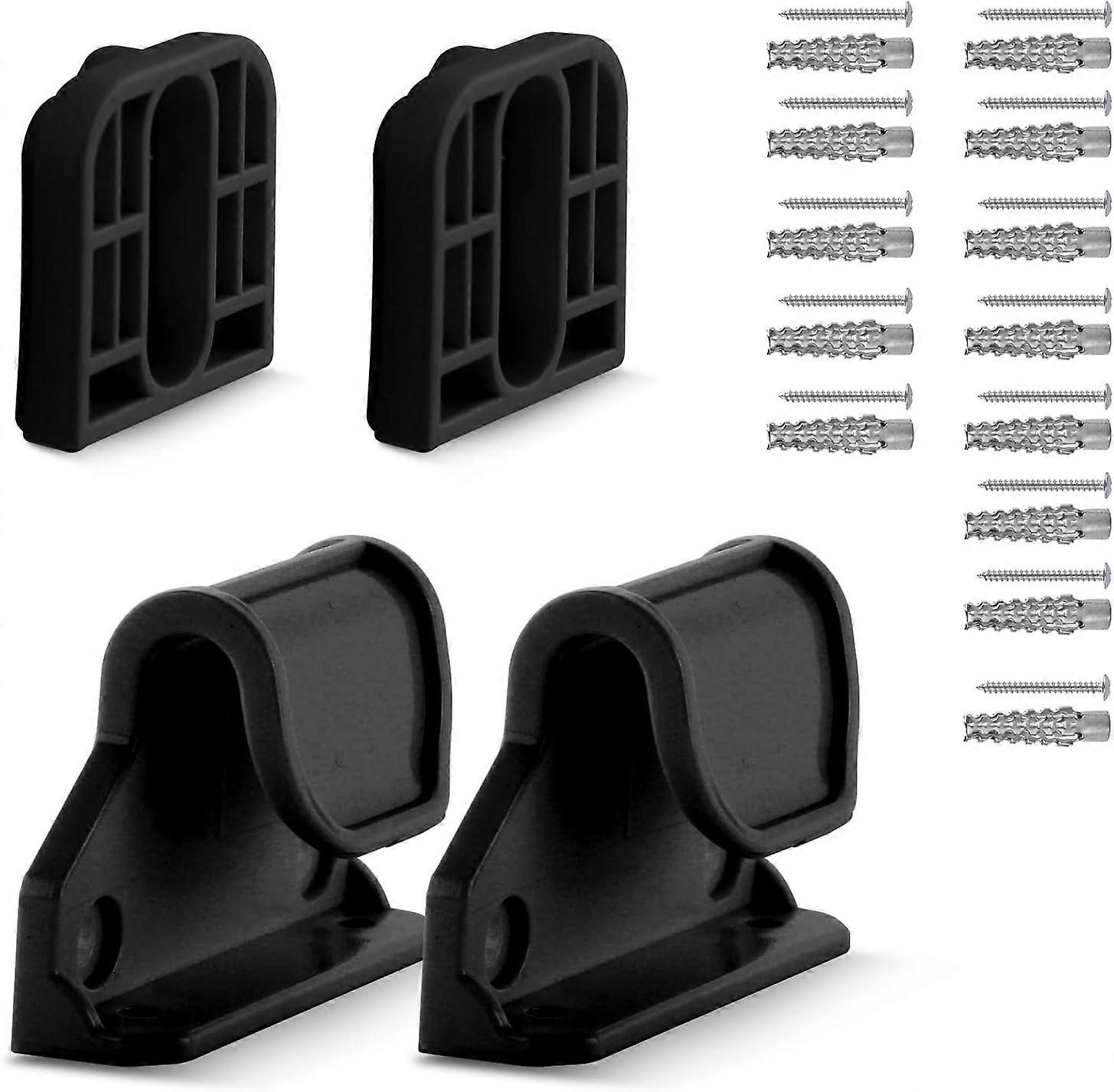 Retractable Baby Gate Replacement Parts, Original Hardware Set (Including 2 x Latchs + 2 x Brackets + 1 Set of Screws) for Retractable Gate (Black)
