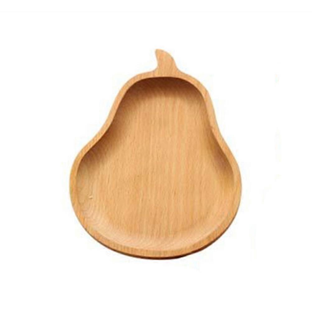 Wooden Pallet Snack Plate with for Food Storage Safe and Khaki 7 Inch