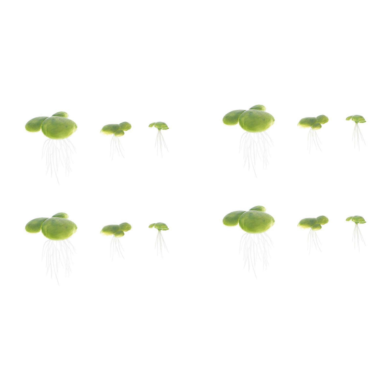 Artificial Duckweed Decor Simulation Floating Plant Aquarium Decorations Realistic Floating Lotus Leaves 72Pcs
