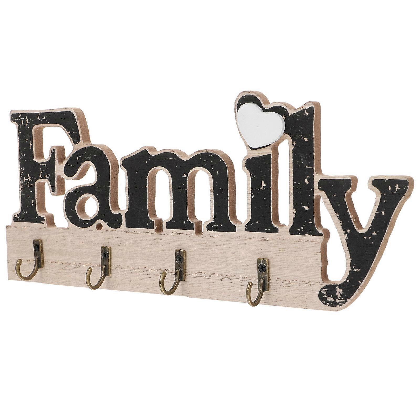 Nordic Style Key Storage Hook Decorative Black Plastic Hanger for Home Use 1Pc