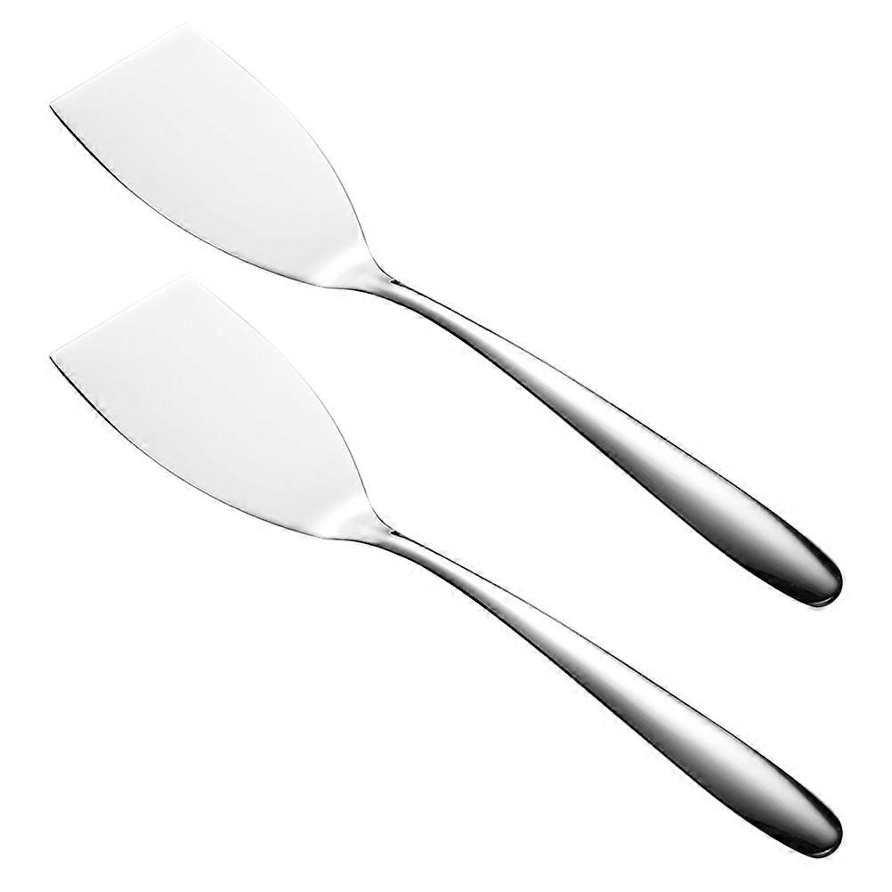 Stir Fry Spatula Metal Kitchen Gadget Small Turner Home Cooking Camping Trips 25.30X5.50X1.20CM Flipping 2Pcs