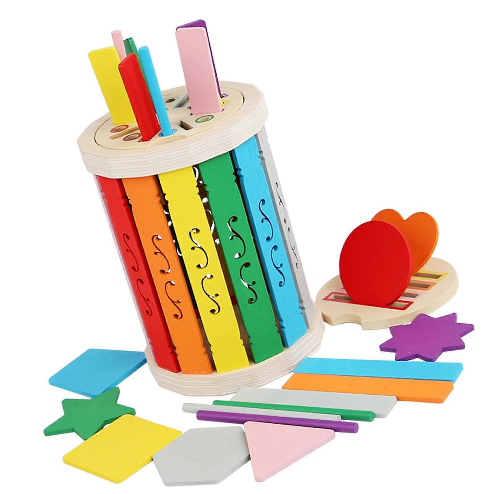 Wooden color cognitive sorting toy development educational toy for hand motor skills fun interactive activity box toy
