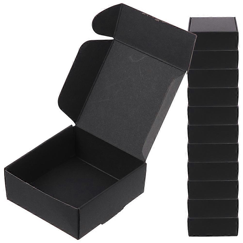 Black Mailing Box Paper Packing Box for Storage 25Pcs Easy to Fold