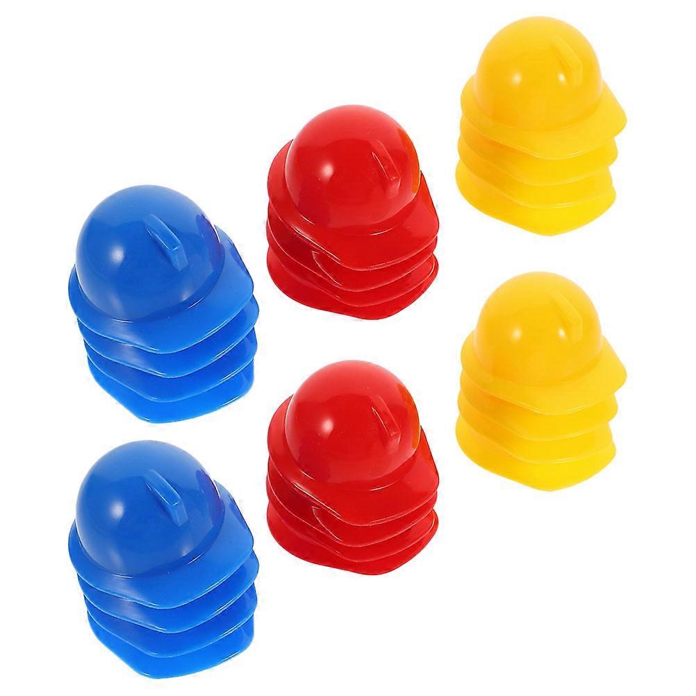 24pcs Mini Plastic Construction Assorted Red Blue Yellow Doll Party Decor Accessory for Dress Up Diy Crafts