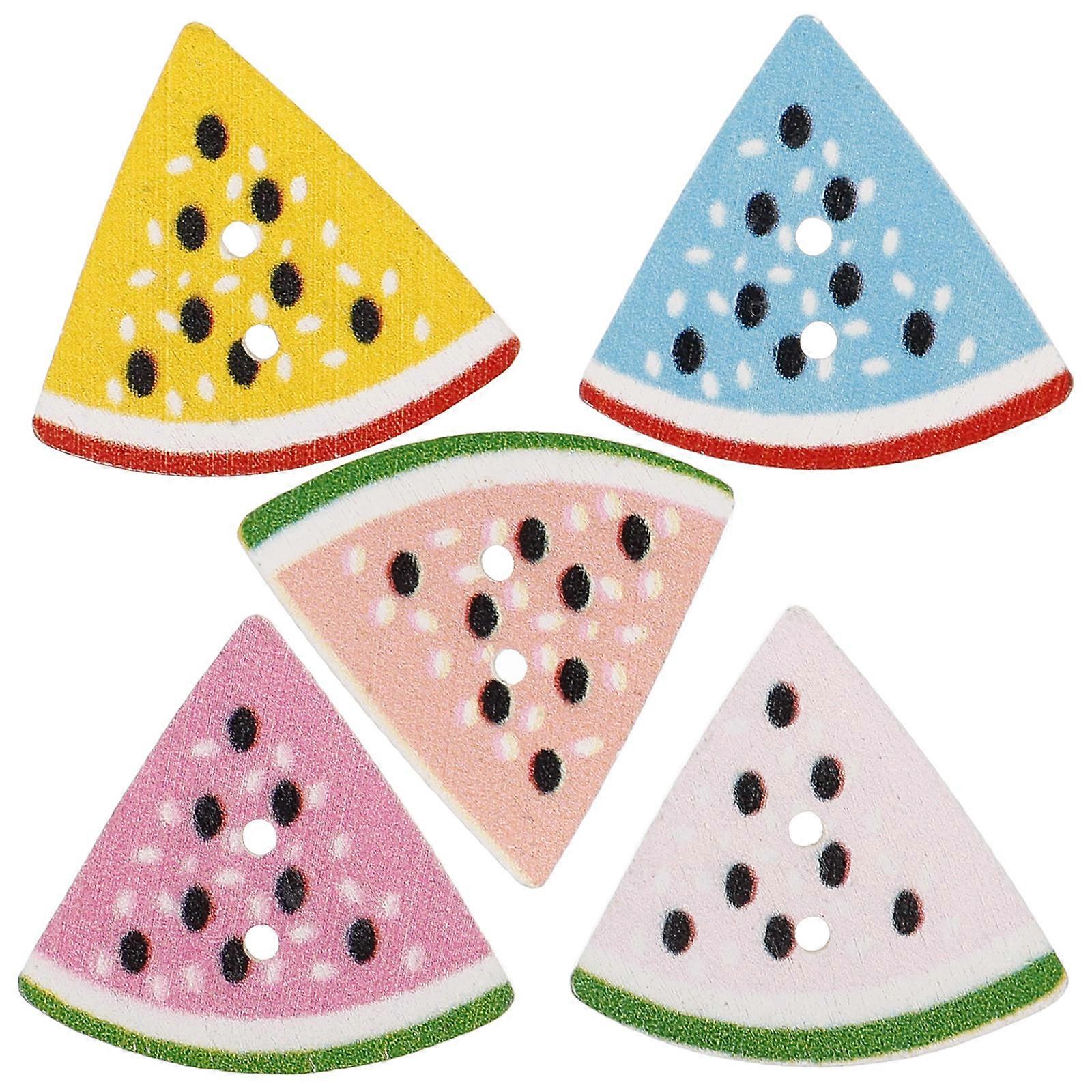 Wooden Sewing Buttons for DIY Crafts Multi-color Unique Decorative Craft Supplies 1 Bag