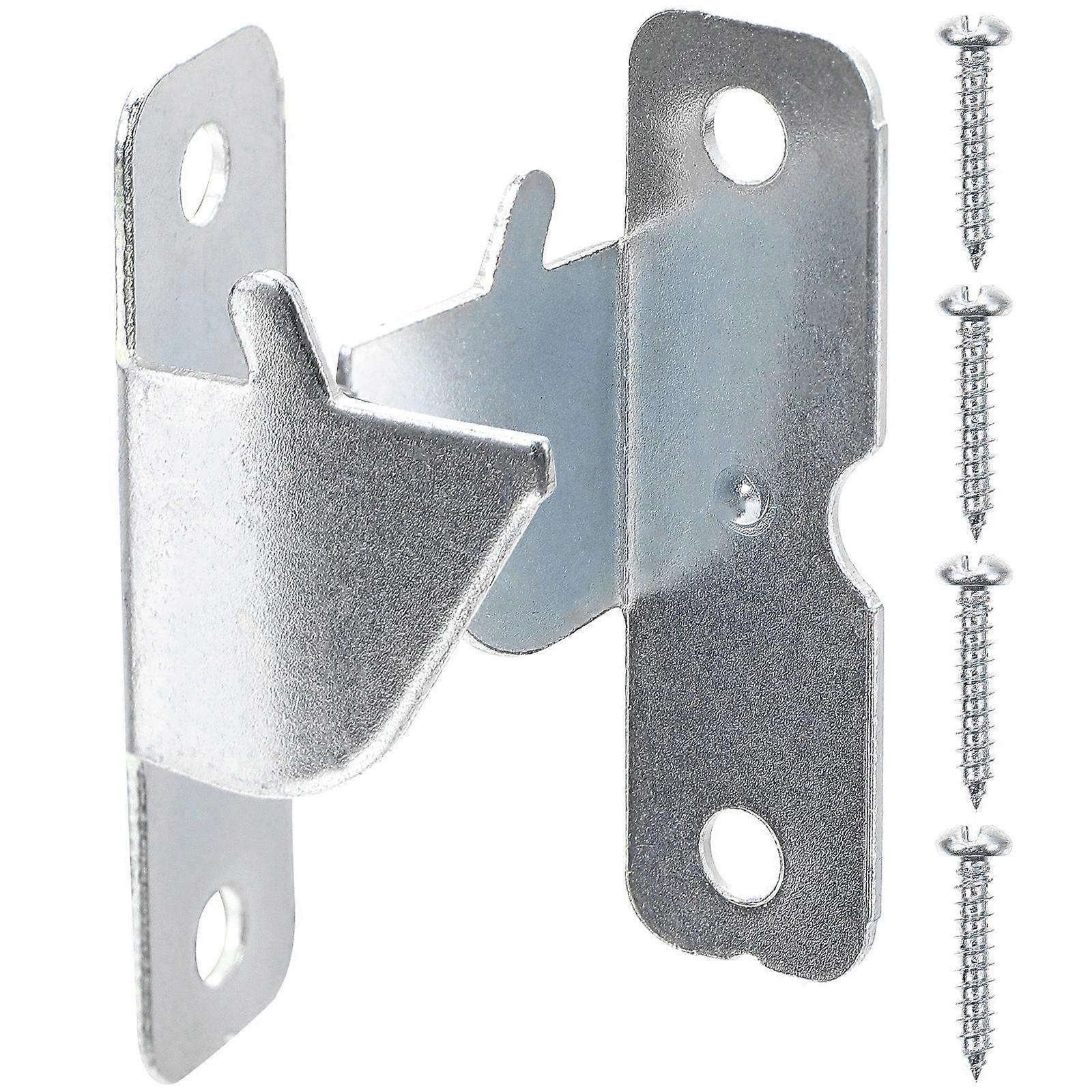 2 Sets Curtain Rod Brackets with Screws for Easy Installation – Universal Fit for Living Room, Bedroom, and Home Decor