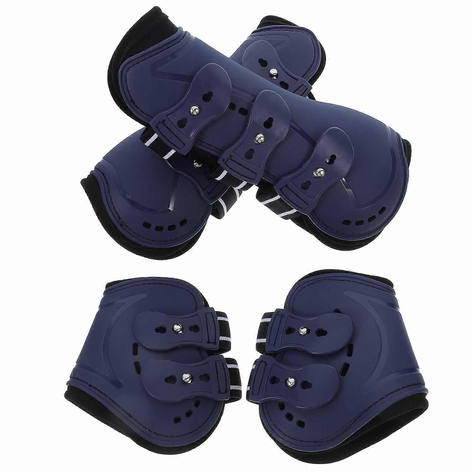 Horse Tendon Boots for Jumping with Adjustable Opening 4Pcs Horse Protective Boots