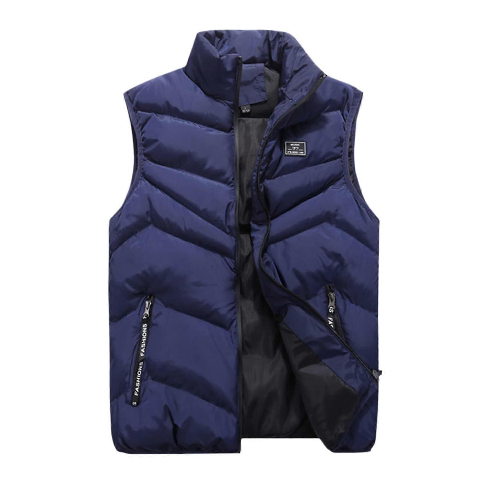 Men's Quilted Vest XL blue