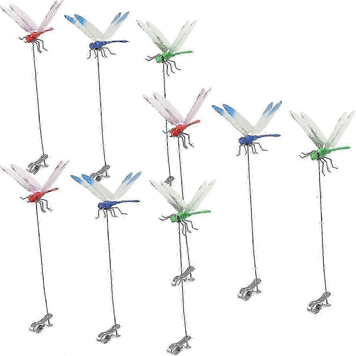 9 قطع اليعسوب القطب كليب ، في الهواء الطلق 3D اليعسوب حديقة مقاطع الديكور ، الملحقات المنزلية البستنة الديكور الطبعة 527-جيد