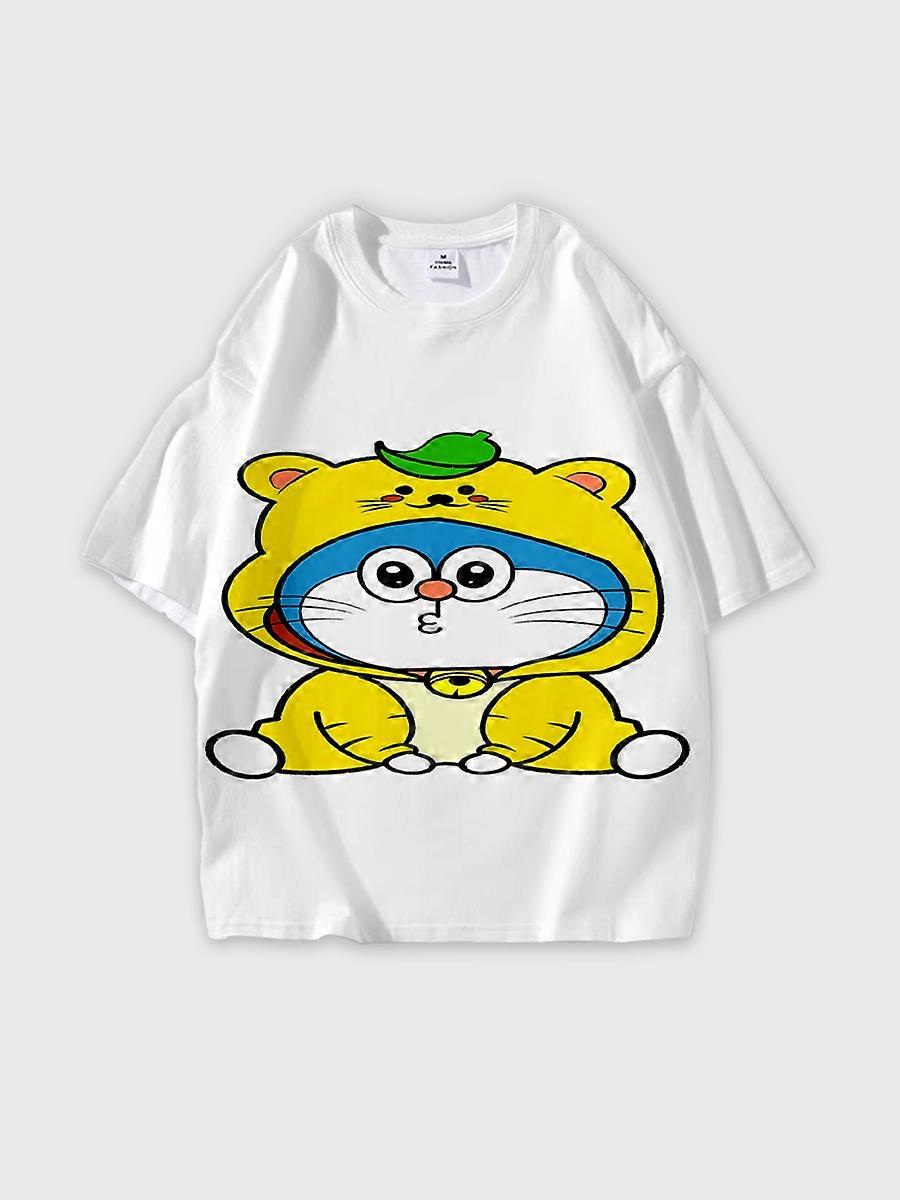 T-shirt round neck Cartoon Pattern loose short sleeve A99