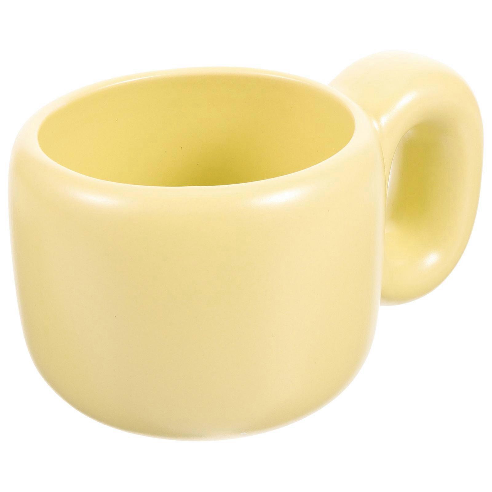 Chic Coffee Mug with Thick Handle Latte Art Cup for Home Use Multi Purpose Drink Container for Coffee Enthusiasts