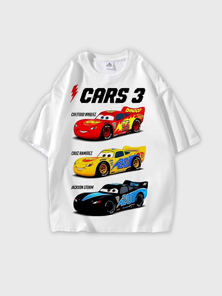 T-shirt round neck Animation Character Pattern loose short sleeve E1040