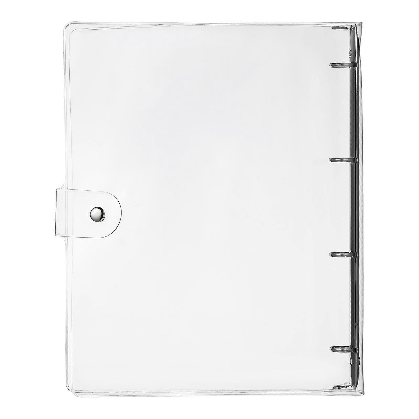 Transparent Planner Binder Shell   Snap Button Closure, Lightweight Reusable Notebook Cover for School, Office & DIY Projects