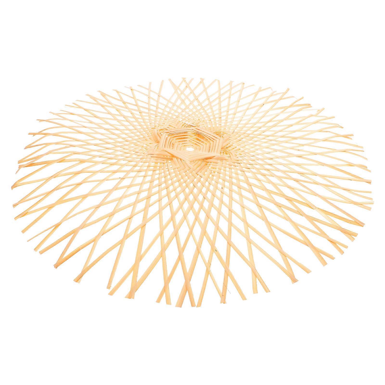 Handmade Bamboo Wall Art for Decoration Unique Rustic Woven Design Beige Color Fits Multiple Scenes