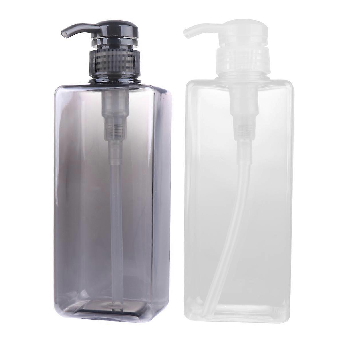 Lotion Container Pump Bottles for Storage Lotion 2Pcs Black and Transparent