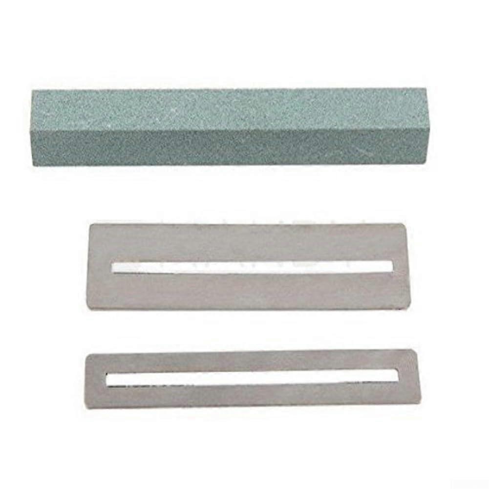 Stainless steel fretboard protector set and sharpening stone for guitar makers