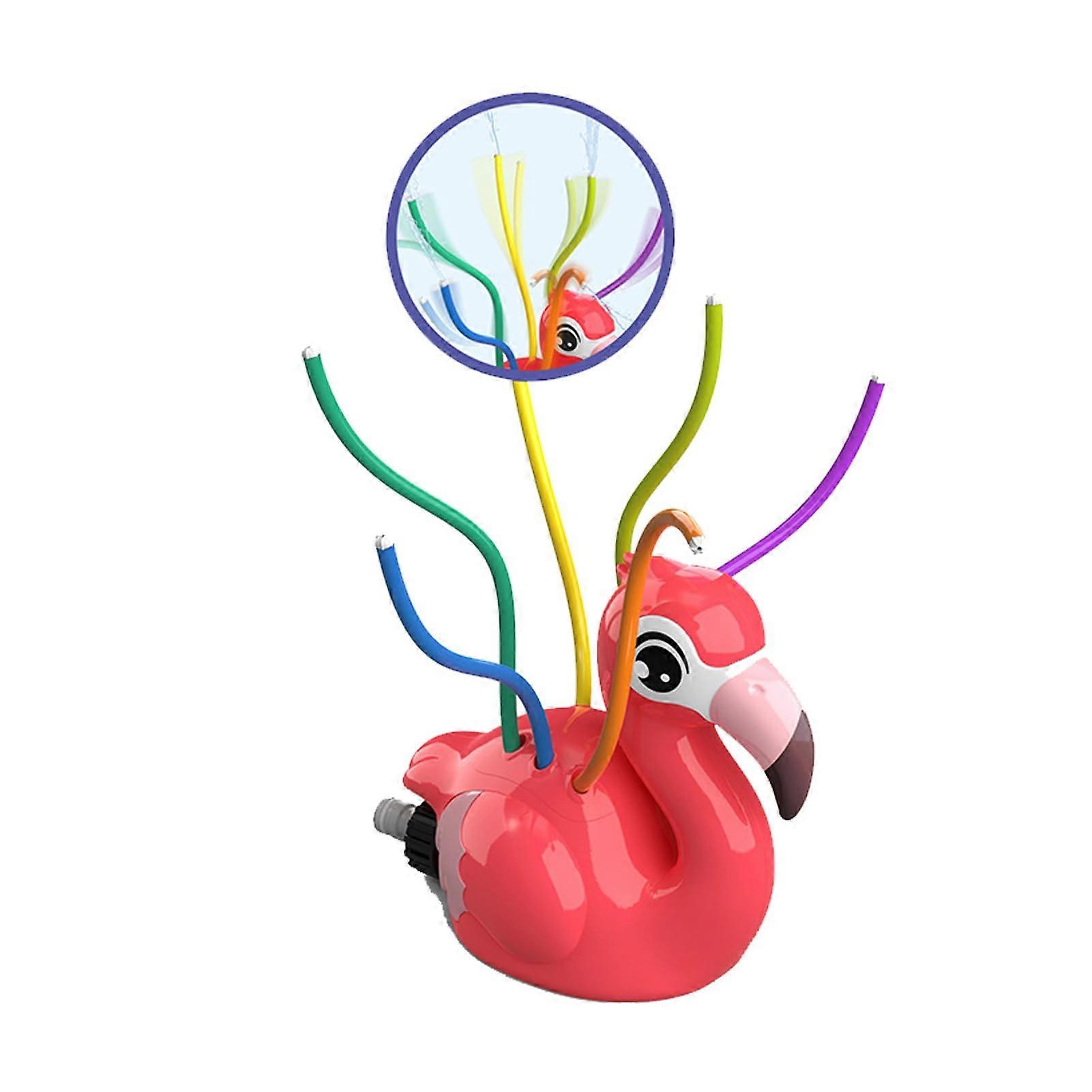 Water spray toys for indoor pools, pools, bathtubs, red flamingos.