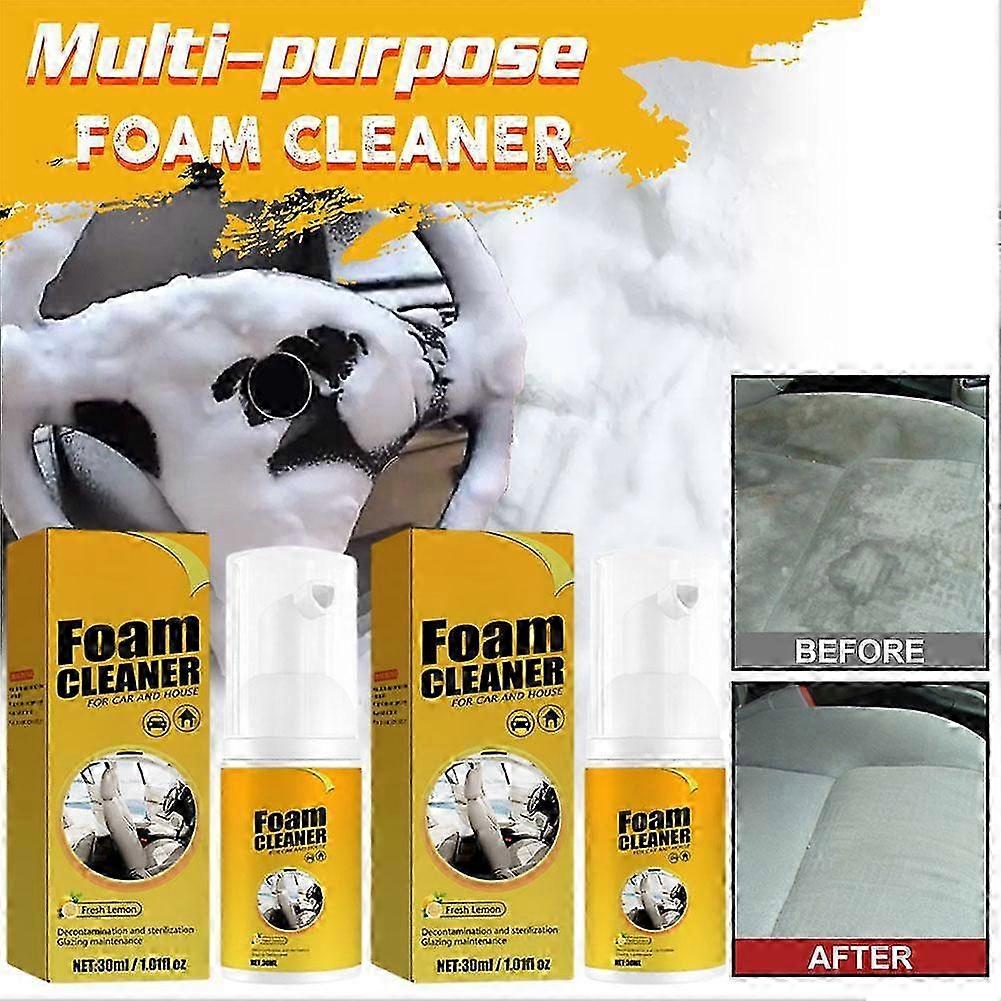 2025 Car multi-function foam cleaner Interior decontamination Seat cleaner30ml*2