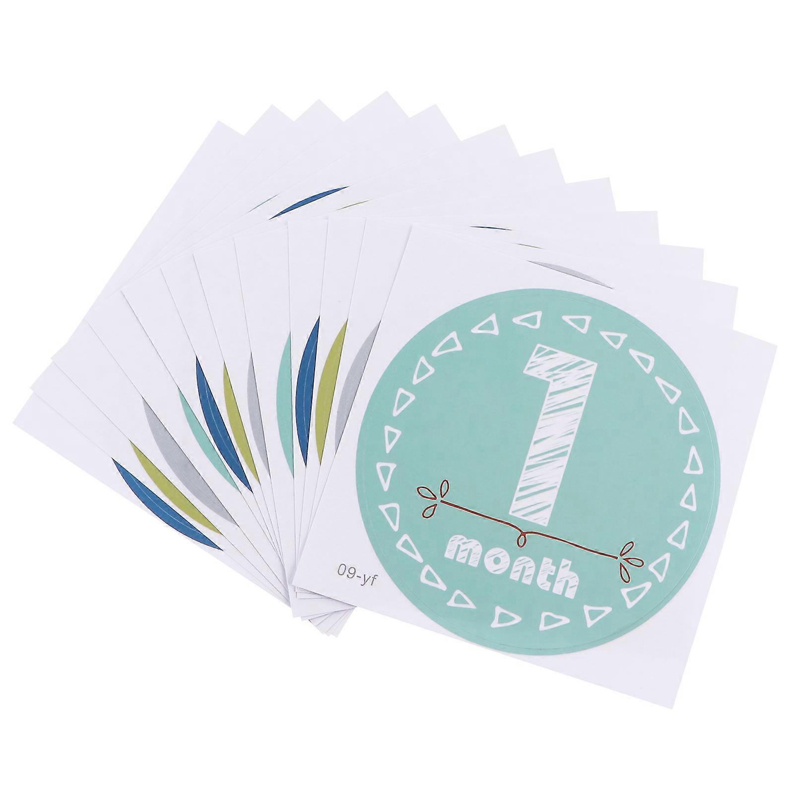 1 Set Boys and Girls Milestone Stickers Monthly Photo Props for Baby Keepsakes