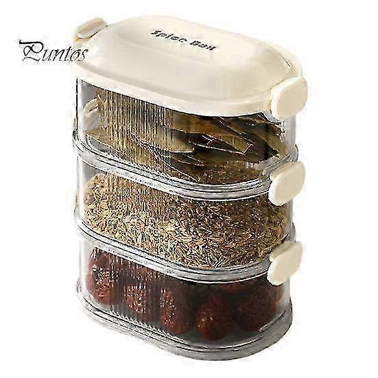 Large Capacity Spice Storage Box - Easy-to-Clean Flip-Top Design, Dustproof & Moisture-Proof Food Container for Organized Kitchen Storage