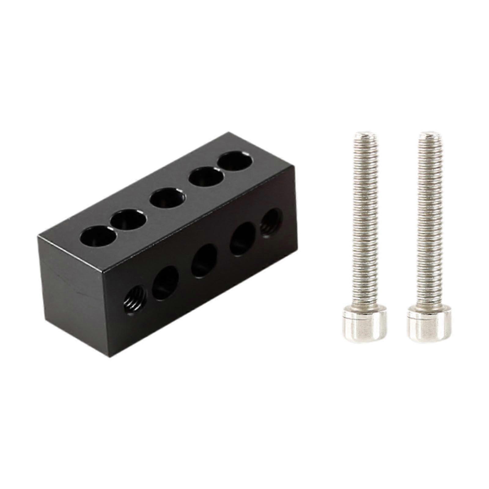 Telescopic Guide Riser Blocks Spacer Aluminium Portable Smooth Surface Simple Assembly with 1/4 Inch and M6 Screw Accessories, Black 50 mm