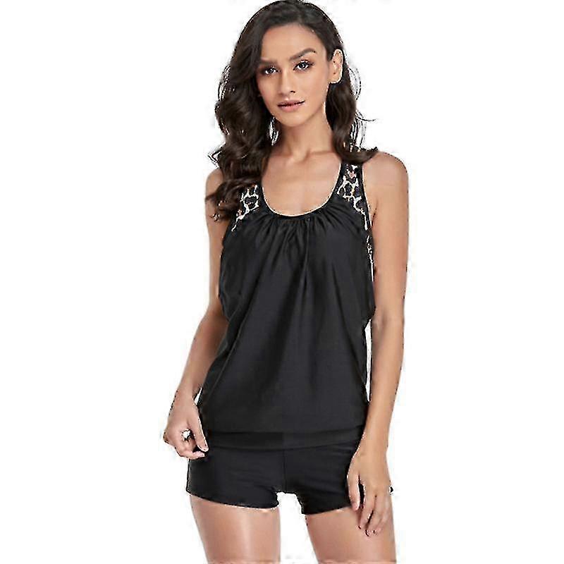 Womens Blouson Striped Printed Strappy T-back Push Up Tankini Top With Shorts 2025
