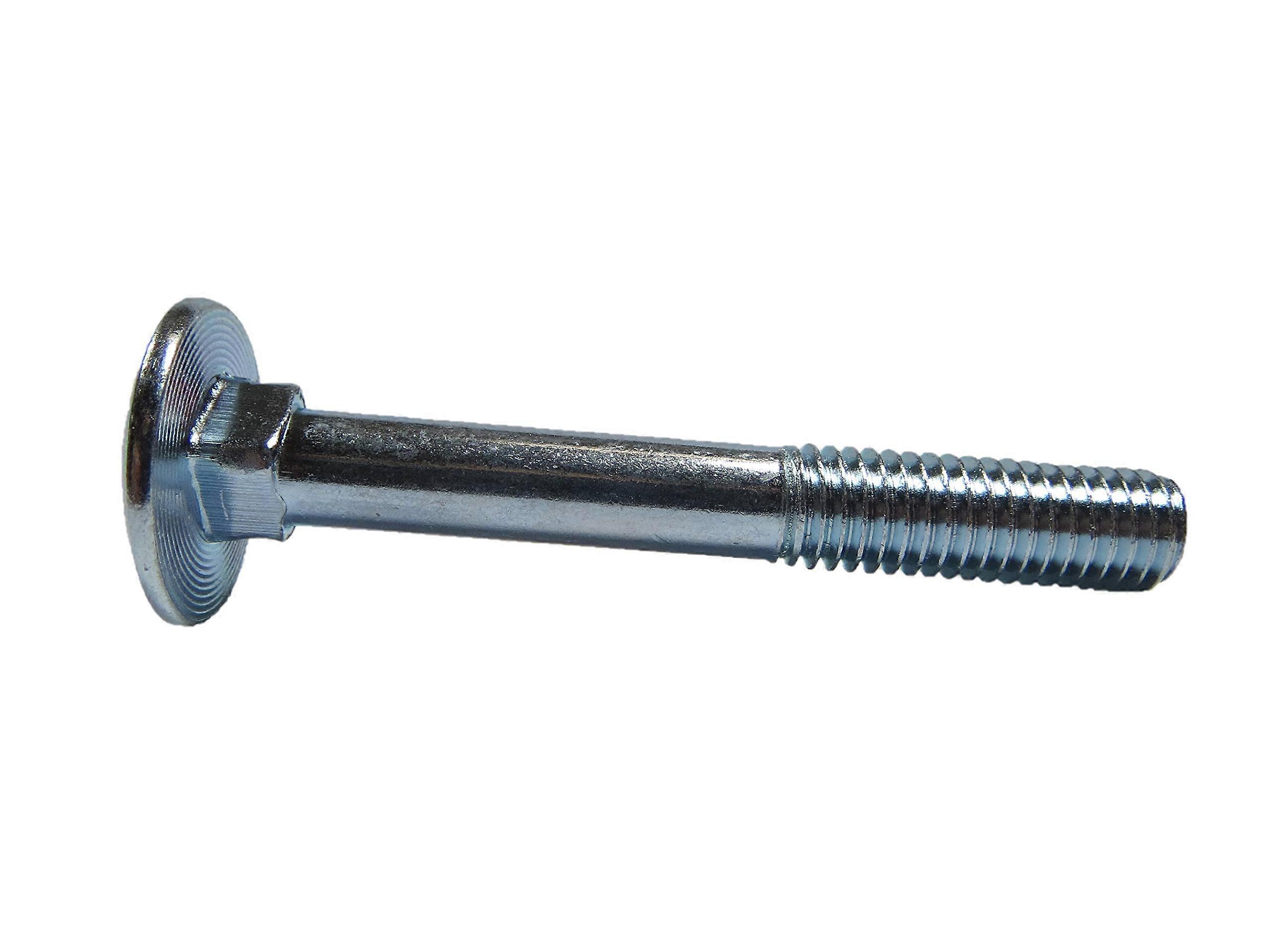 DIN 603 Galvanized Carriage Bolts M8 x 160 mm with Nuts - Set of 10 for Heavy-Duty Applications