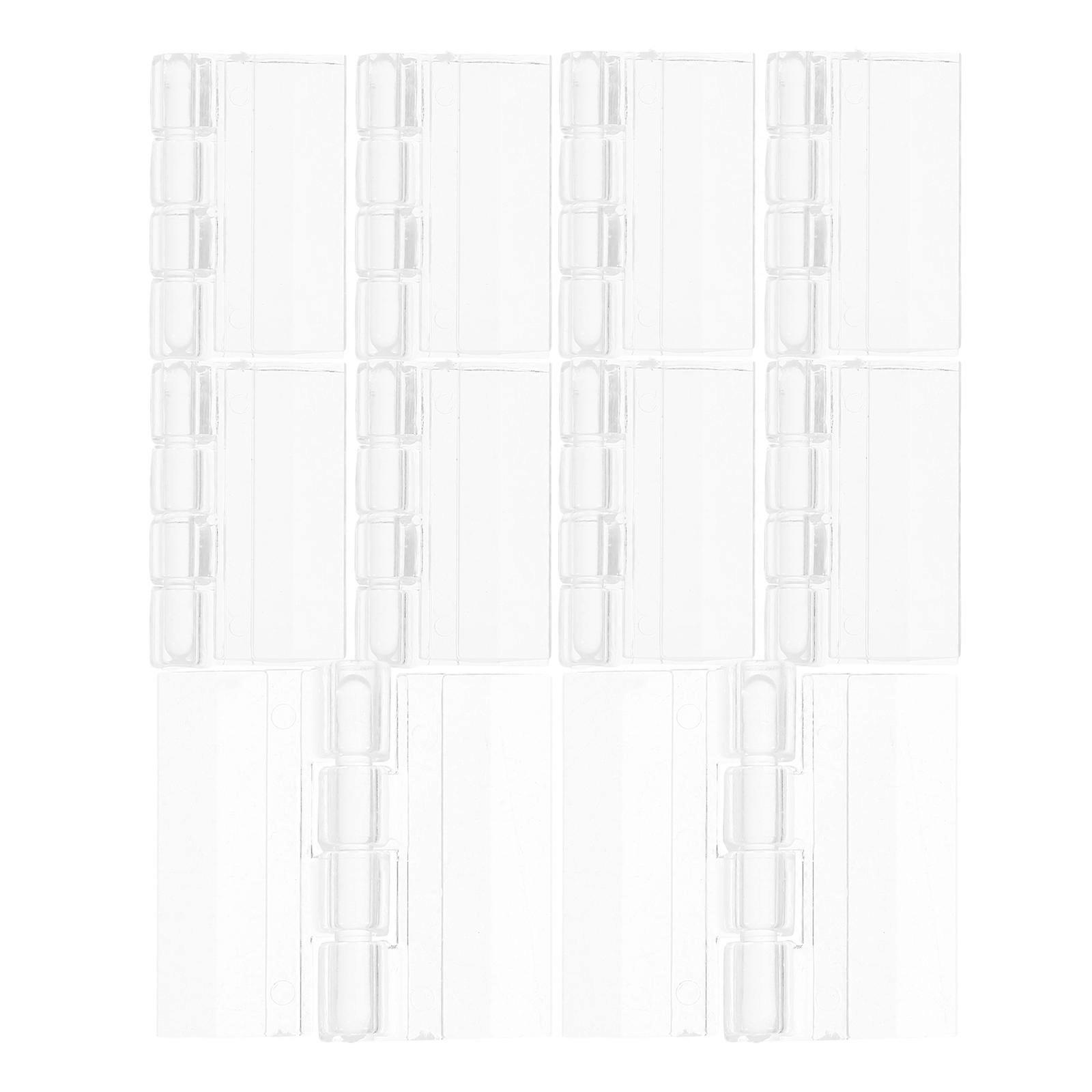 Table Hinges Acrylic Hinge Secure Connection Easy Installation Transparent 3.70X3.30X0.50CM 10Pcs