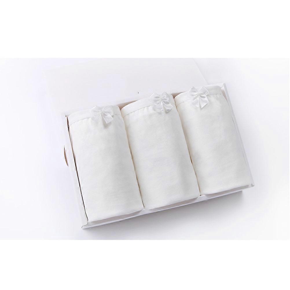 Dance Practice White Ballet Briefs For Girls Size 120 Comfortable 3Pack Cotton Underpants