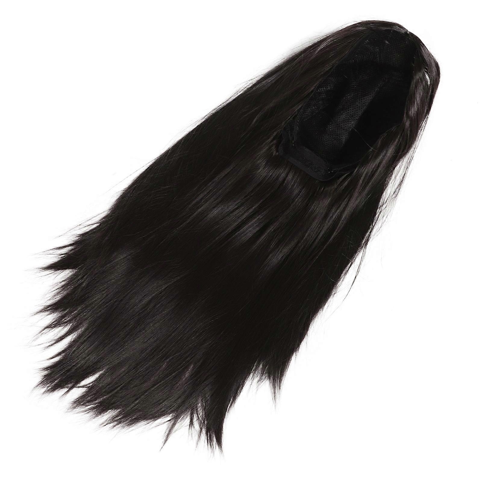 Here's a polished and professional product description for your **Realistic Lace Front Long Black Wig**:
### **Realistic Lace Front Long Black