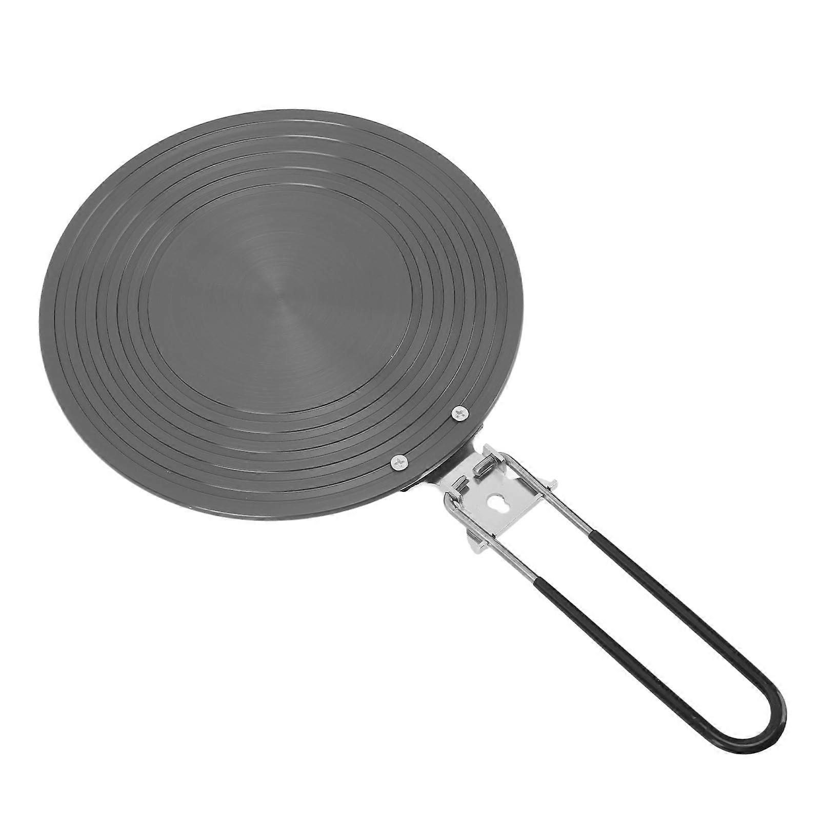 Heat Diffuser Plate, Aluminium Alloy Gas Stove Quick Heat Tray Round Stove Diffuser Heat Pipe Plate with Removable Handle (28 cm)