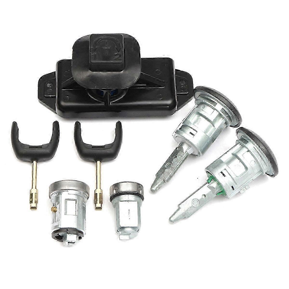 Complete Lock Set Door Lock Ignition Lock Cylinder Set 4874508 6C1AV22050XB for Ford Transit MK7 200