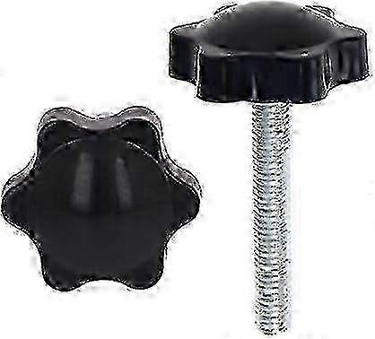 10 Pcs Black Threaded Knob Replacement Screws for M6x40mm Star Handles with Quick-Release Clamp Grips Edition 0724