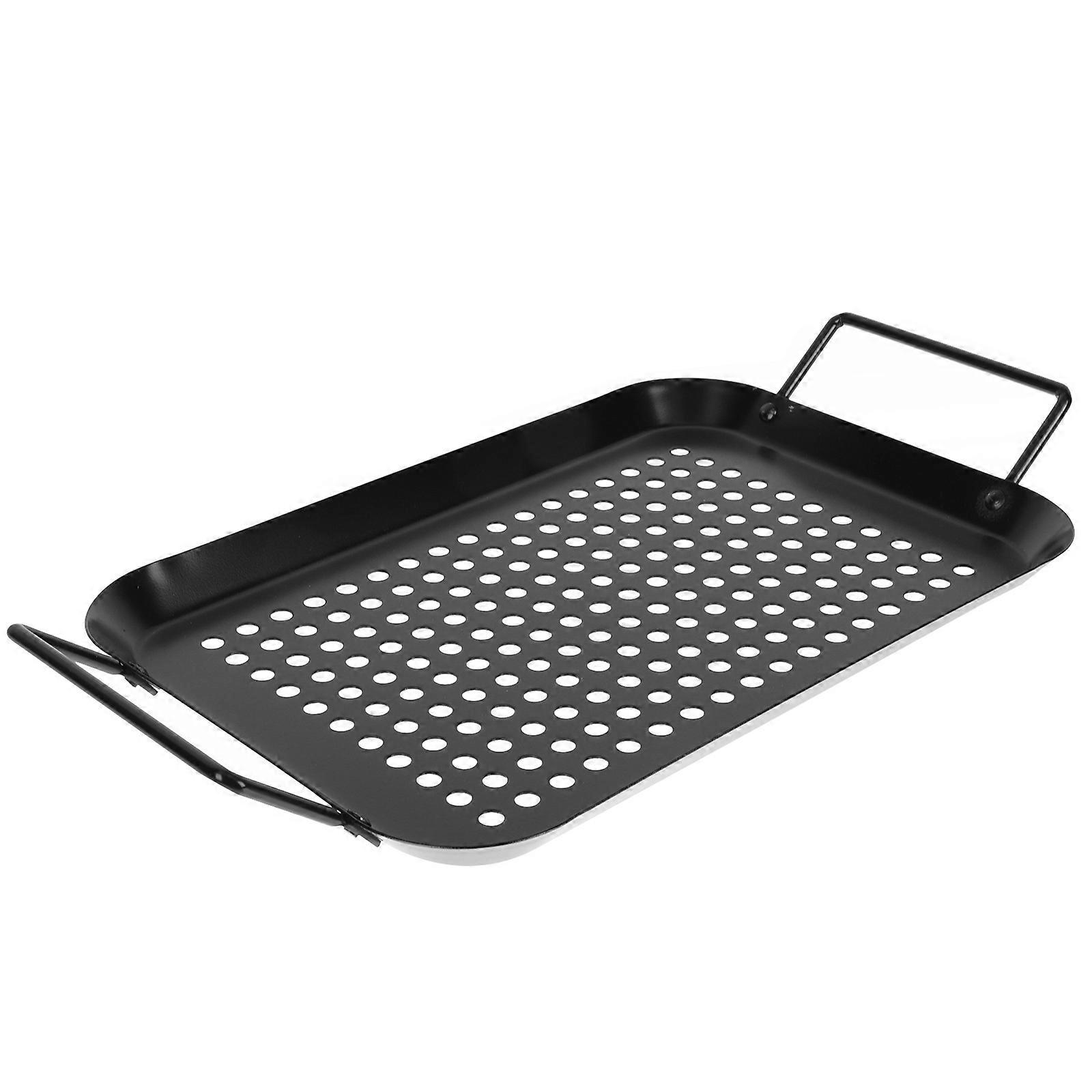 1Pc Nonstick Grilling Plate Versatile BBQ Tray Barbecue Tool