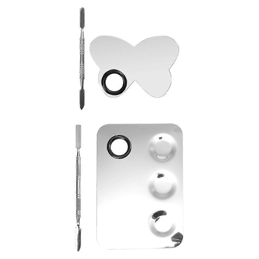 Nail Pigment Palette Set With Spatulas For Professional Beauty Shop And Home Use Assorted Color 2 Sets