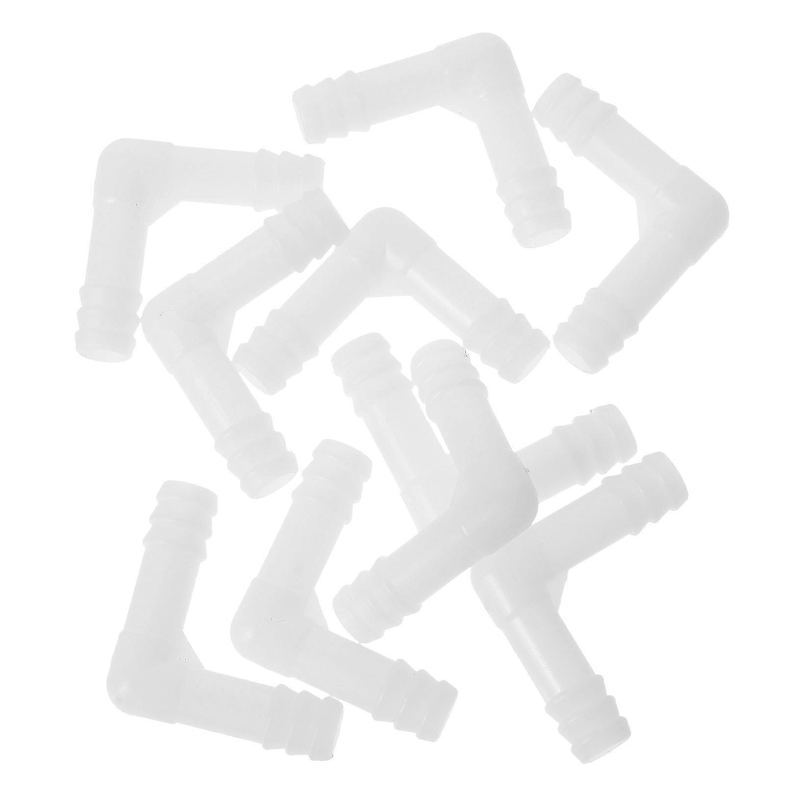 L Shape Tube Connectors For Leak-proof Connection Suitable For Personal Users 3.8X3.8CM 10Pcs