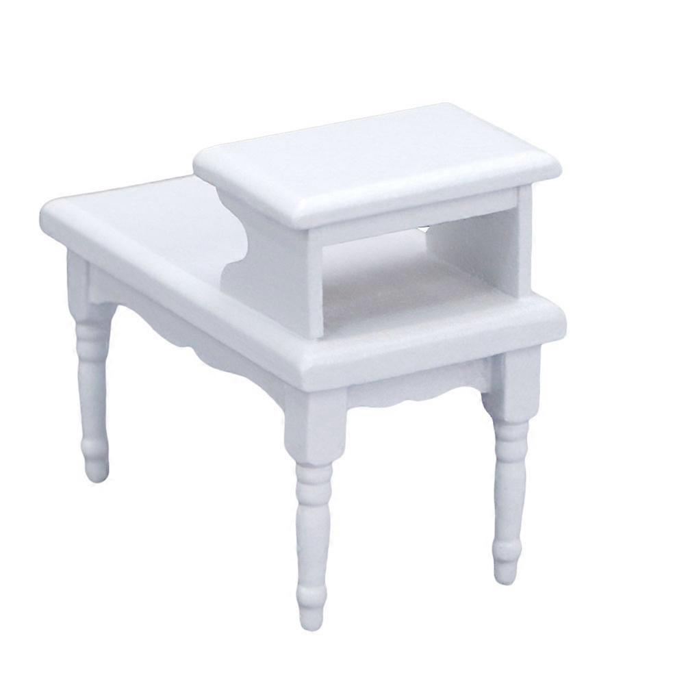 Lightweight Design Miniature End Tables For Dollhouse Display White Decorative 1 Pc