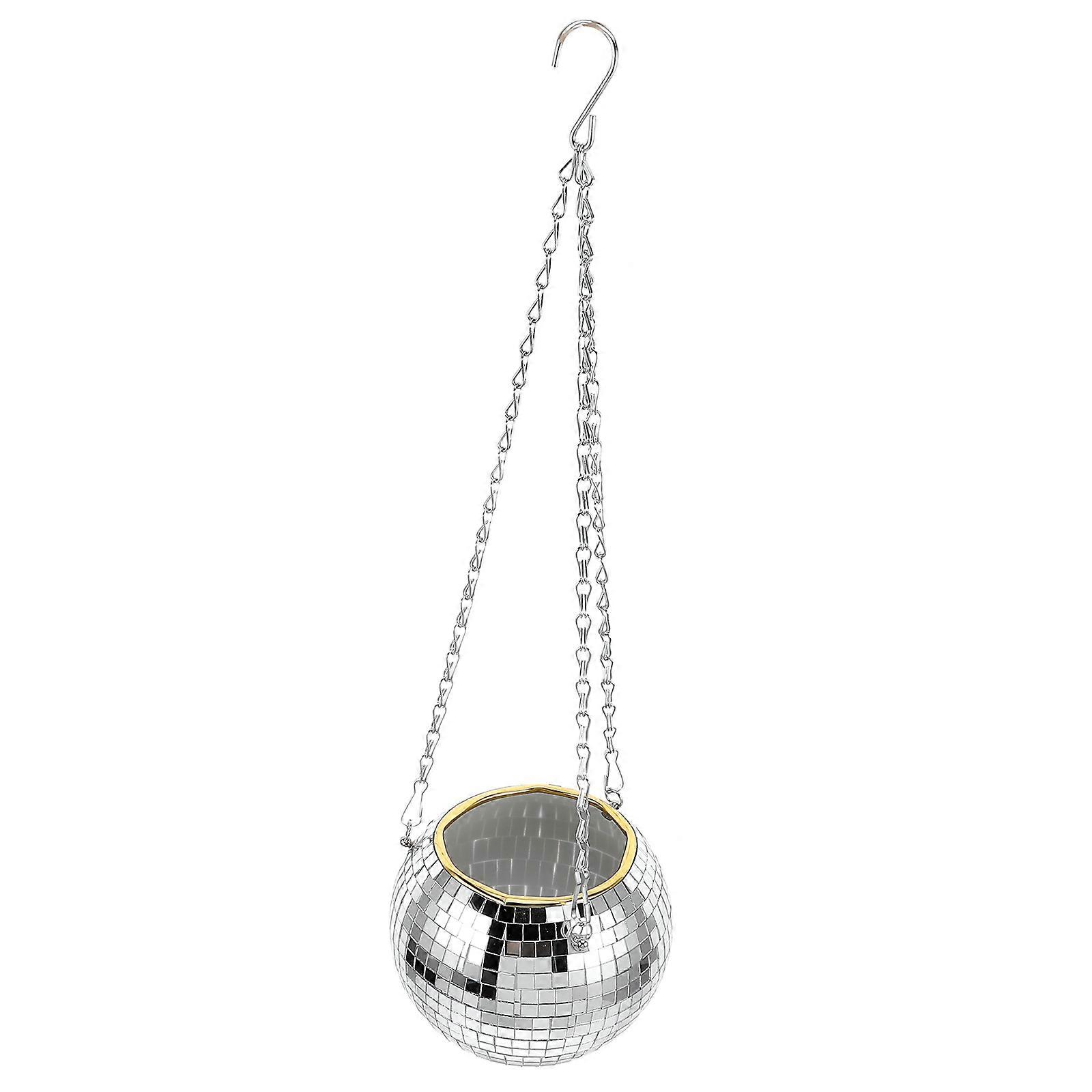 Mirror Surface Hanging Flowerpot for Kitchen Indoor Outdoor Use 90X15CM 1 Set