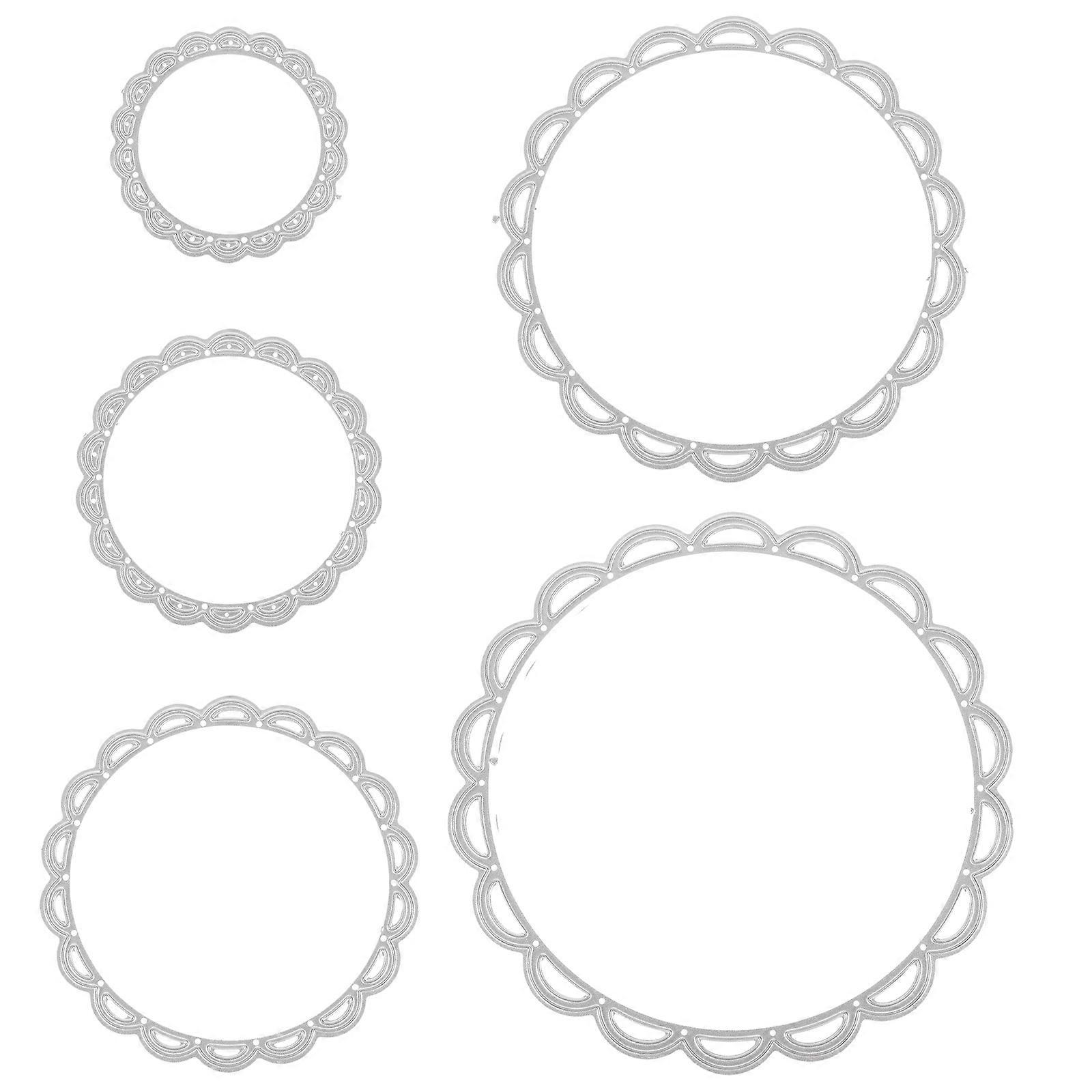 FRCOLOR 5pcs Metal Cutting Die Set for Scrapbook Card Craft Making and Stencil Mold