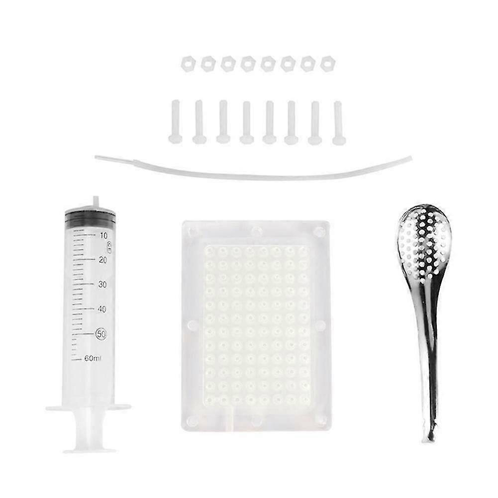 कैवियार निर्माता सेट 100-छेद निर्माता आणविक पेटू उपकरण घर रसोई की आपूर्ति नई