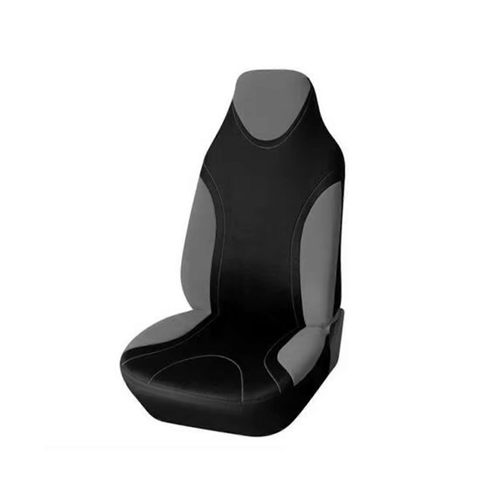 Car Seat Cover, High Backrest Bucket Seat Protector, Gray Fabric, Universal Fit for Most Cars and SUVs