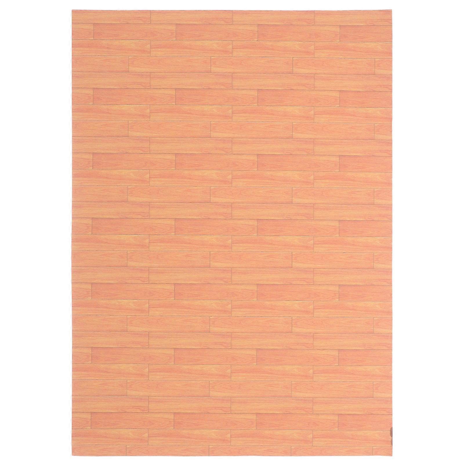 Miniature Floorboard Sheet for DIY Mini House Decor Light Brown Paper 7.87x7.87 Inches