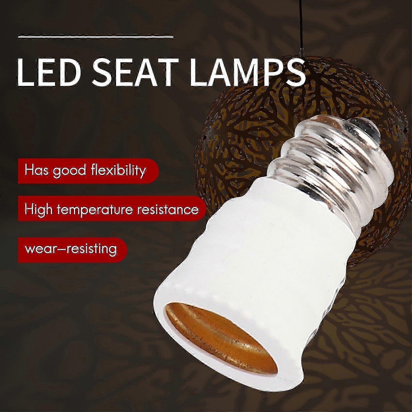 E12 to E14 Bulb Socket Converter 6 Pack White LED Light Holder Adapter for Candelabra Ceiling Fan Light