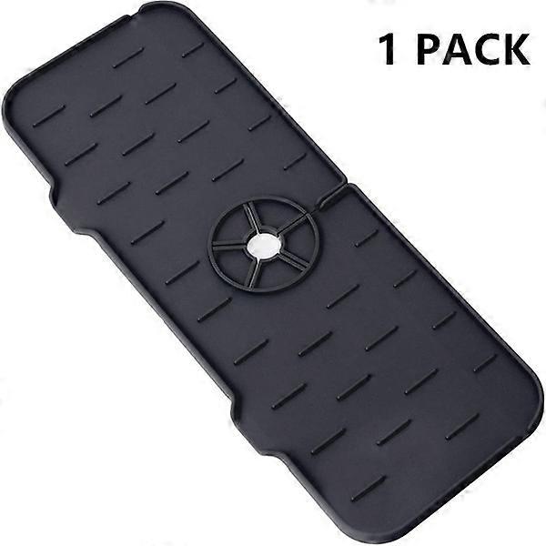 Kitchen sink splash guard, silicone faucet handle drip tray